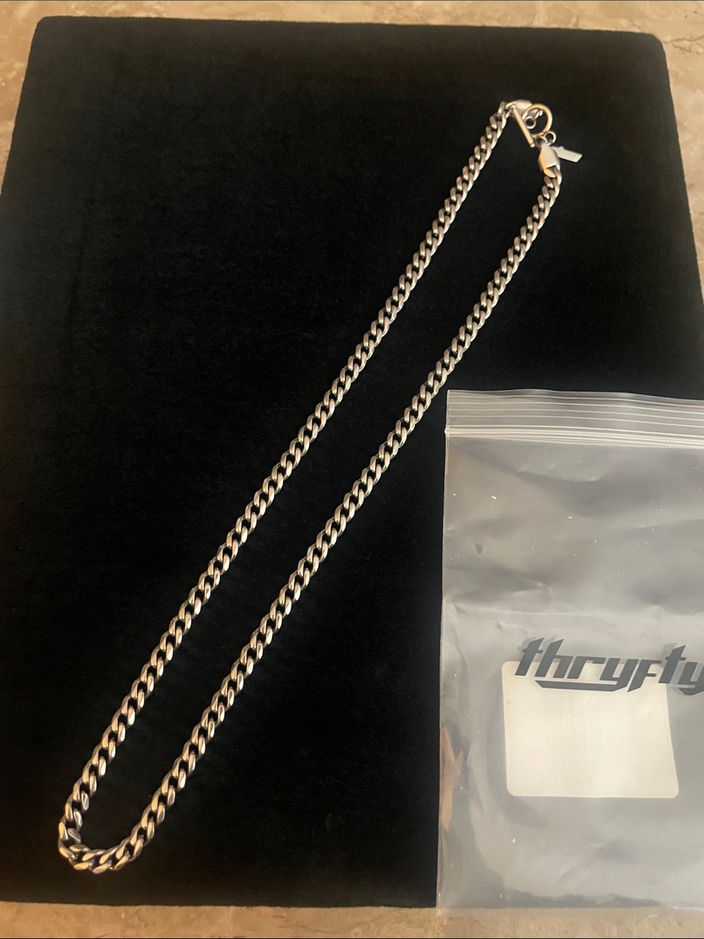 THRYFTY Stainless Curb Chain Necklace - Silver NEW!